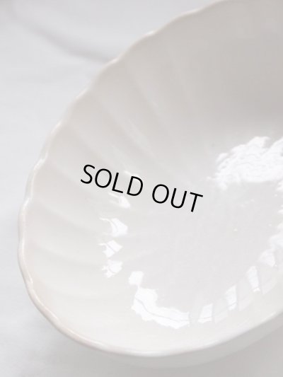 画像3: フランス　サルグミンヌ　軟質陶器　オーバル　花形深皿　　