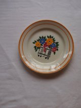 フランス　Creil et Montereau 軟質陶器　花柄の皿　美品