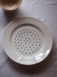 画像1: フランス アンティーク　白釉　大きな水切り皿　 (1)