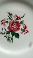 画像5: フランス　アンティーク　Sarreguemines digoin Rose柄　平皿　