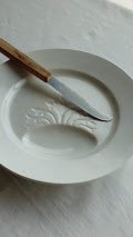 フランス　アンティーク　サルグミンヌ　軟質陶器　皿