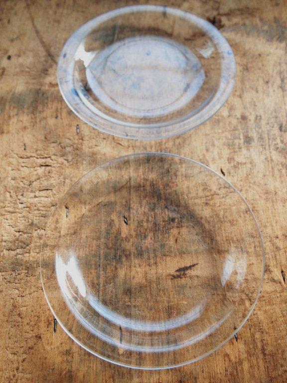 フランス ラリック ガラス小皿 2枚組 初期作品レア！ - フランス アンティーク Benoit Malon
