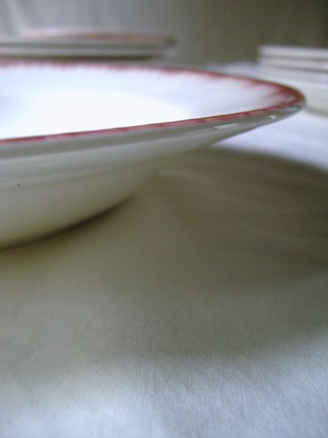 画像3: フランス　アンティーク　Sarreguemines digoin Rose柄　スープ皿　