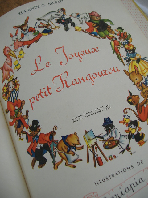 画像: フランス　1953年　FERNAND NATHAN絵本　le joyeux petit kangourou